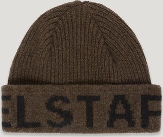 Belstaff Branded Hat Unisexs Lambswool Major Brown / Black Size One Size