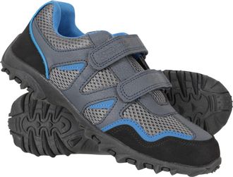 Mountain Warehouse Mars Kids Non Marking Shoes - Lightweight, Breathable, Comfortable, Hook & Loop Straps, Boys & Girls - for Spring Summer & Outdoors Navy Junior Shoe S