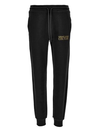Versace Jeans Couture logo-print track pants - women - Fabric - L - Black