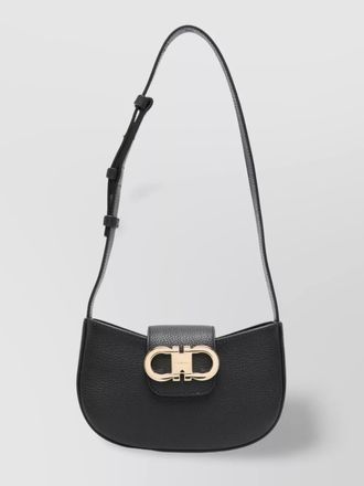 Ferragamo textured foldover shoulder bag