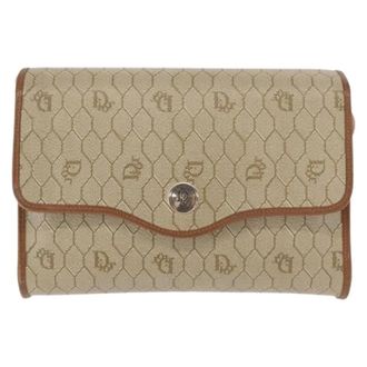 Dior Pre-owned Cross Body Bags, female, Beige, Size: ONE SIZE Pre-owned Vintage Honeycomb Flap Crossbody Bag