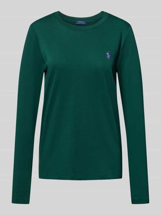 Polo Ralph Lauren Longsleeve mit Label-Stitching in Dunkelgruen, Größe XXL