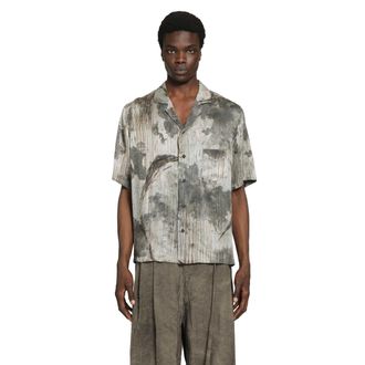 Ziggy Chen Digital Print Short Sleeve Pocket Shirt