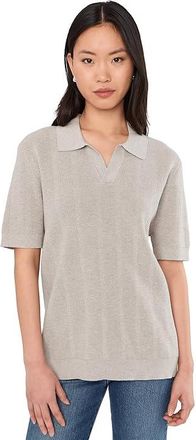 Liverpool L.A. Short Sleeve Johnny Collar Sweater Polo Mens Sweater Oatmeal : 2XL, Acrylic/Cotton/Nylon