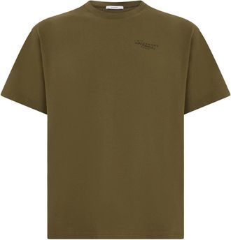 Givenchy T-Shirts, male, Green, Size: L Stamp Print Cotton T-shirt