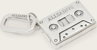AllSaints Sterling Silver Cassette Sterling Silver Pendant Charm, Size: One Size