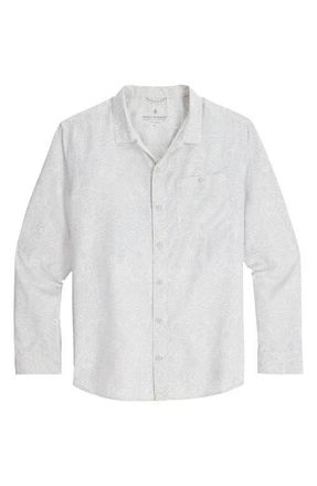 Royal Robbins Salathe Sun Print Recycled Polyester Button-Up Shirt in Soapstone Solar Pt at Nordstrom, Size Xx-Large