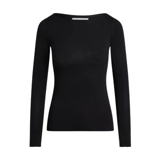 Aya Muse Long Sleeve Tops, female, Black, Size: XS Boatneck Long Sleeve Tee