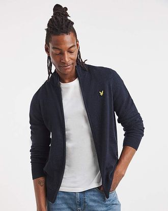 Lyle & Scott Zip Cardigan - Navy Marl