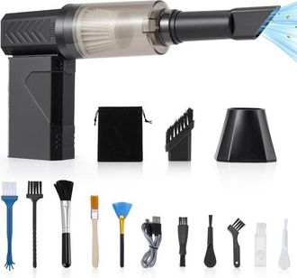 OEM Soplador De Aire Comprimido Tuserxln Con Luz Led, 130.000 Rpm, Bater&iacute;a De 8000 Mah, Para Coche, Hogar, Teclado, Pc