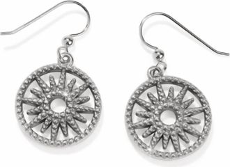 Brighton Womens Illumina Sun French Wire Earrings In Silver