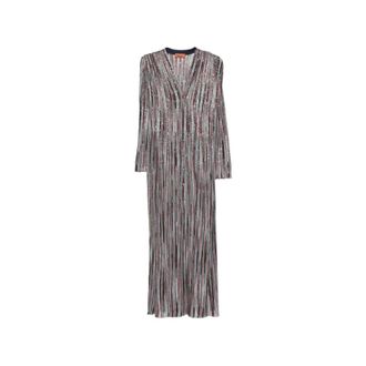 Missoni Cardigan Lungo a Righe - - Knitwear - Donna - Multicolore - S
