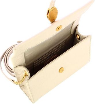 Coccinelle Womens Crossbody Bag Lambskin White Cow Leather - Crossbody-Bags