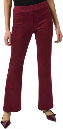 Joseph Ribkoff Scuba Suede Pull On Flared Pants In Merlot