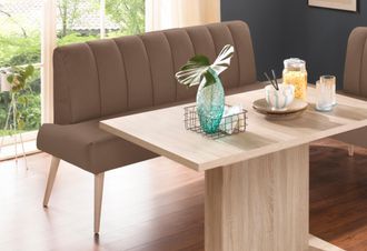 Exxpo Sofa Fashion Sitzbank »Costa, moderne Rückensteppung, bequem und elegant, hoher Holzfuss« hochwertige Detailverarbeitung, Frei im Raum stellbar