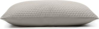 Boll & Branch Signature Texture Stitch Organic Cotton Pillow Sham in Pewter at Nordstrom, Size Standard