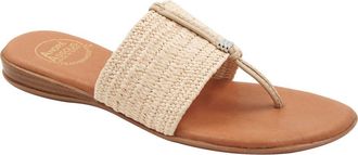 André Assous Nice Featherweight Woven Flip Flop in Natural at Nordstrom, Size 11