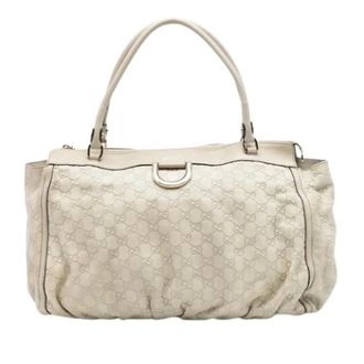 Gucci Pre-owned Tote Bags, female, Beige, Size: ONE SIZE Pre-owned Abbey D Ring Tote
