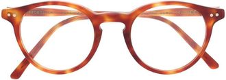 Epos Castore round-frame glasses - unisex - Acetate - 46 - Brown