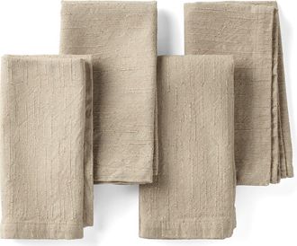 Coyuchi Toro Canyon Set of 4 Textured Organic Cotton Napkins in Nutmeg at Nordstrom