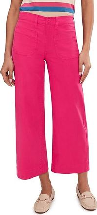 Liverpool L.A. 27 Crop Wide Leg Pants with Patch Pockets Womens Clothing Diva Pink : 14 27, Cotton/Denim/Elastane