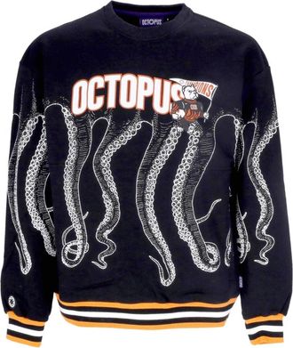Octopus Zwarte lichtgewicht crewneck sweatshirt - Heren - Sweatshirts - Veelkleurig - XL - Katoen - Hoodies & sweatvesten
