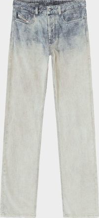 Diesel Men & apos;s D-1980 Jacquard Check Denim Straight-Leg Jeans