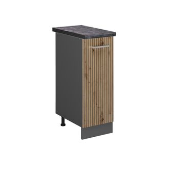 Vicco Armario De Farmacia R-line, Roble Artesanal, 30 Cm, Et Antracita