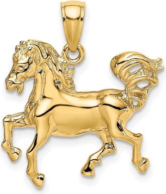 Diamond2Deal 10k Yellow Gold 2-D Horse Charm