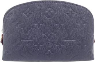 Louis Vuitton Pre-owned Pochette Pouch - Dames - Vintage Accessoires - Blauw - ONE Size - Leer - Vintage