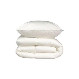 OEM Paquete De Ropa De Cama De Microfibra - 1 Edred&oacute;n C&aacute;lido 140x200 Cm + 1 Almohada 60x60 Cm Blanco