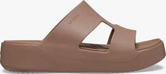 Crocs Womens Crocs GETAWAY PLATFORM Womens Sliders Latte - Cream - Size: 7