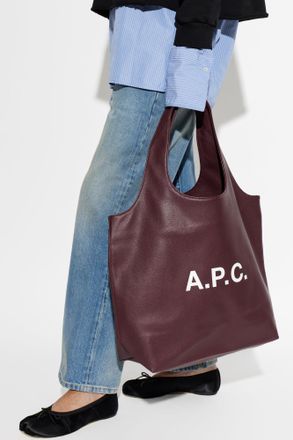 A.P.C. Ninon Shopper Bag, Womens, Burgundy