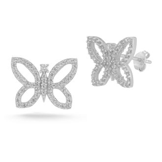 Glaze Jewelry Sterling Silver Open Work Butterfly Studs