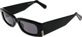 GCDS Zwarte Rechthoekige Zonnebril UV-bescherming - unisex - Zonnebrillen - Zwart - ONE Size - Accessoires
