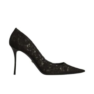 Dolce & Gabbana Schoenen, Dames, Zwart, 37 EU, Katoen, Lace pumps