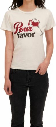 Bloomingdale's Pour Favor Short Sleeve Tee In Vintage White