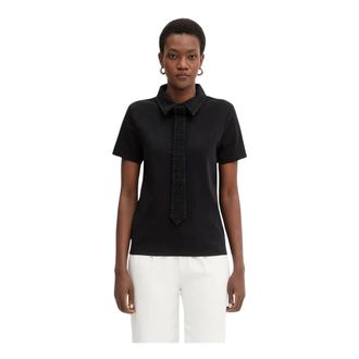Karl Lagerfeld Dames, Tops, Zwart, Maat: XS Katoen