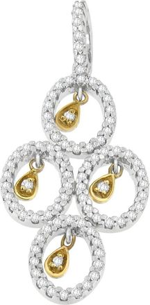 House of Brilliance 14K Two- Toned Gold 2/5 cttw Round Diamond Pendant Necklace in Yellow at Nordstrom