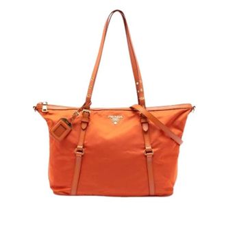 Prada Pre-owned Nylon Satchel - Dames - Vintage Shopper - Oranje - ONE Size - Nylon - Vintage