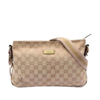 Gucci Pre-owned Cross Body Bags, female, Beige, Size: ONE SIZE Pre-owned Canvas Crossbody Bag