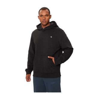 Calvin Klein Hoodies, male, Black, Size: 2XL Stylish Hoodie with Cap