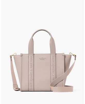 Kate Spade New York Womens Kip Pebbled Leather Small Tote - Light Grey - One Size
