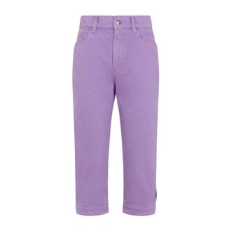 Versace Cropped Jeans, female, Purple, Size: W26 Capri Jeans