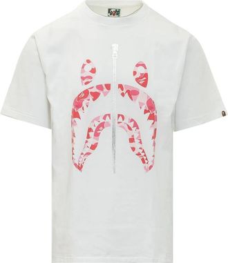 A Bathing Ape ABC Camo Shark Tee - Heren - T-shirts - Wit - XL - Katoen - Tops