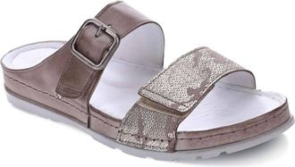 Revere Comfort Shoes Womens Palma Sandals In Taupe