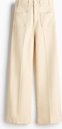 H&M Wide High Jeans - Yellow