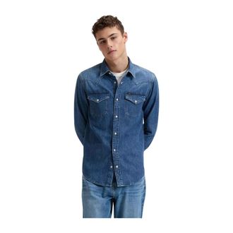 Lee Regular Western Shirt - Heren - Spijkeroverhemden - Blauw - M - Denim - Overhemden