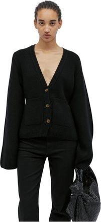 Khaite Scarlet Cardigan - Dames - Vesten - Zwart - M - Kasjmier - Truien & Vesten