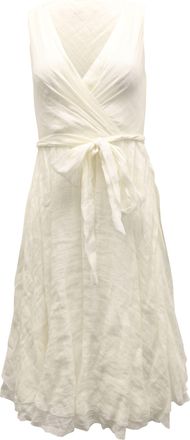 Ralph Lauren zomerjurk met strikceintuur in wit linnen